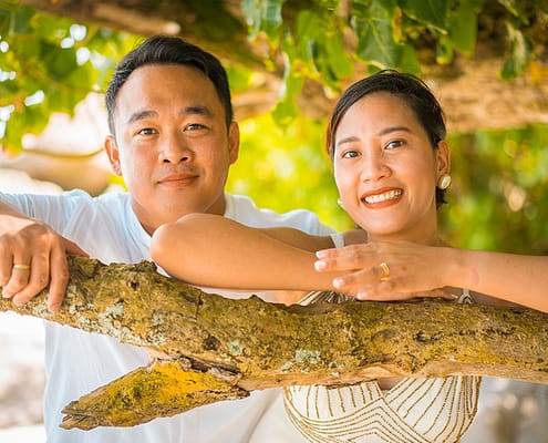 Filipino couple under tree Filipino couple under tree